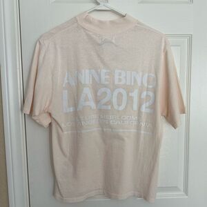 Anine Bing Wes Oversized LA 2012 Boxy T-shirt Blush Pink